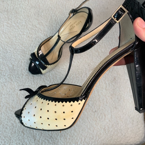 kate spade Shoes - Kate Spade 50’s Style Black & Off White Heels